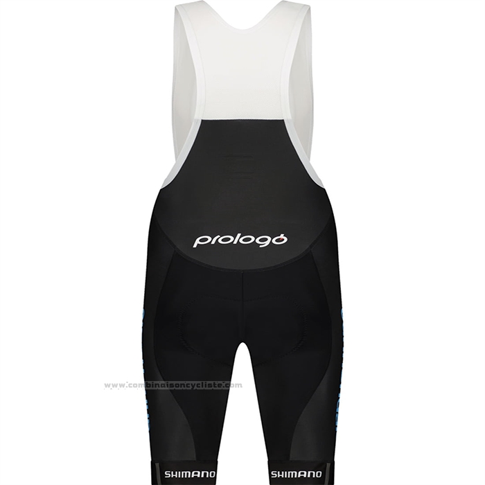 2021 Maillot Cyclisme Cannondale Bleu Clair Noir Manches Courtes et Cuissard